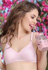 "Hushh" Very Beautiful Detachable Baby Pink Soft Padded Bra