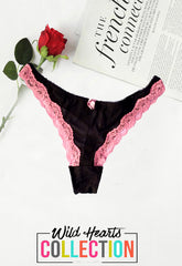 Jennyfer New Floral Scalloped Lace See Through Thong + 1 Free Bra