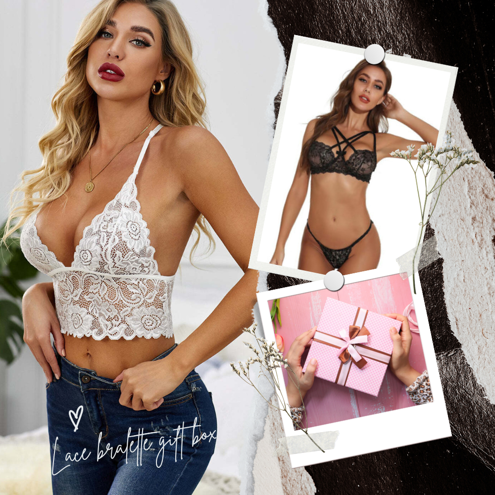 Lace bralette gift box