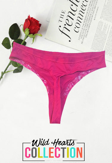 Ladies Sweet As Can V Burgundy Thong