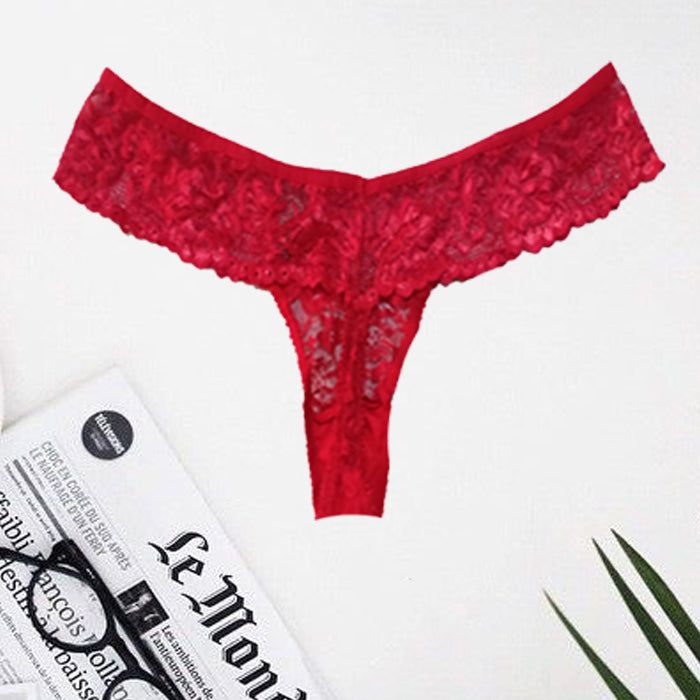 Lovehoney Plus Size Red Lace Thong In XL(Sold Out)