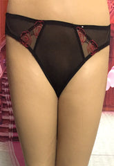 Netted Sexy Keyhole Back Hipster Panty