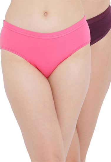 Bequeme, einfarbige Bikini-Slips im 2er-Pack