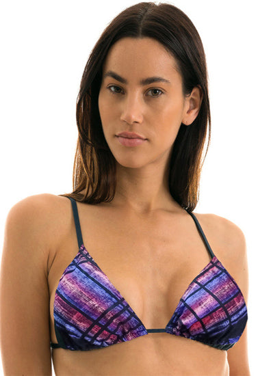 "COMFY" BANANA MOON Rusty Dye Check Print Padded Beach Bra