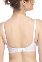 Seamless White Push Up Bra By Hushh