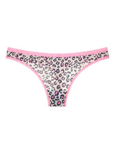 Rosa Spitzen-Tanga mit Animalprint (AUSVERKAUFT)