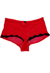 Schicker, sexy roter Boyshort aus Spitze (AUSVERKAUFT)