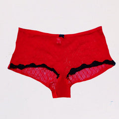 Schicker, sexy roter Boyshort aus Spitze (AUSVERKAUFT)