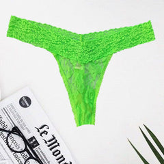 Snazzy Soft & Flexible Neon Green Lace Thong(SOLD OUT)