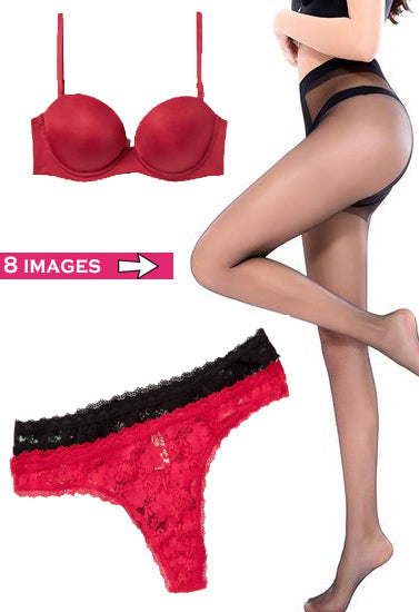 Vorteilspack mit 3 Dessous-Sets im sexy und sinnlichen Look