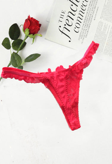 Soleil Sucre Crotch Embroidery Sexy Temptation String Lingerie