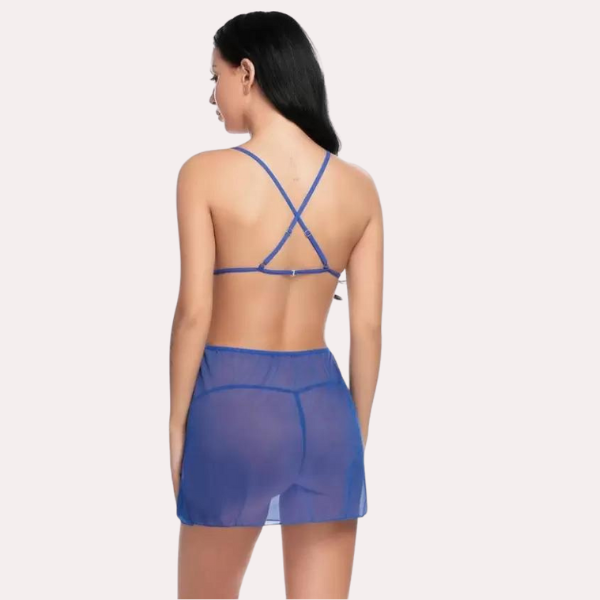 Transparentes Babydoll-Nachthemd für Damen