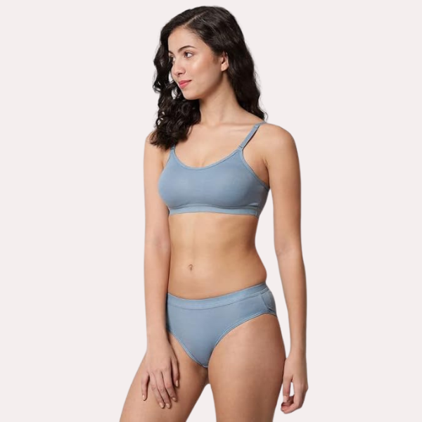 Bügelloses Sport-BH-Höschen-Set für Damen