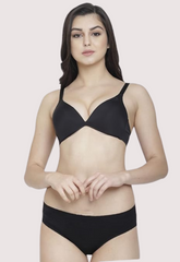 Non-Padded Plunge Bra Panty Set