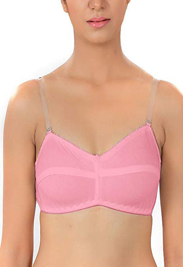 ♥ Cooler weicher Baumwoll-BH in Babyrosa für Damen (2er-Pack)