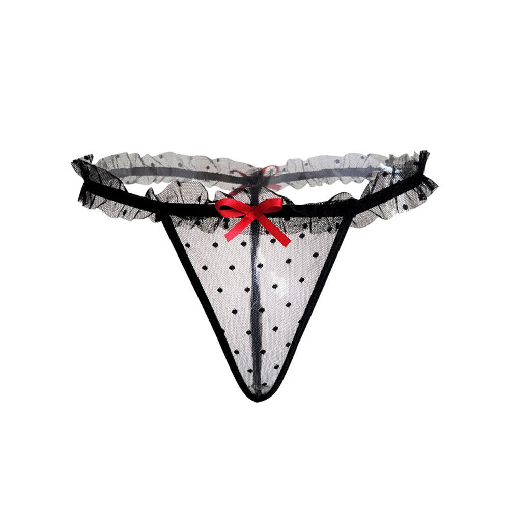 Damen-G-String mit Hot Trim und Gitterträgern