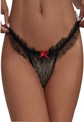 Damen-G-String mit Hot Trim und Gitterträgern