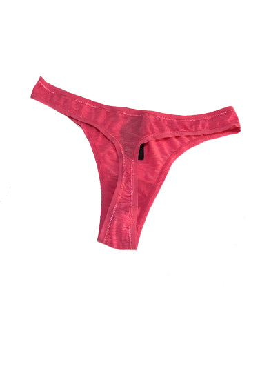 Verführerisches weiches rotes und rosa Tanga-Höschen-Set, 2 Stück