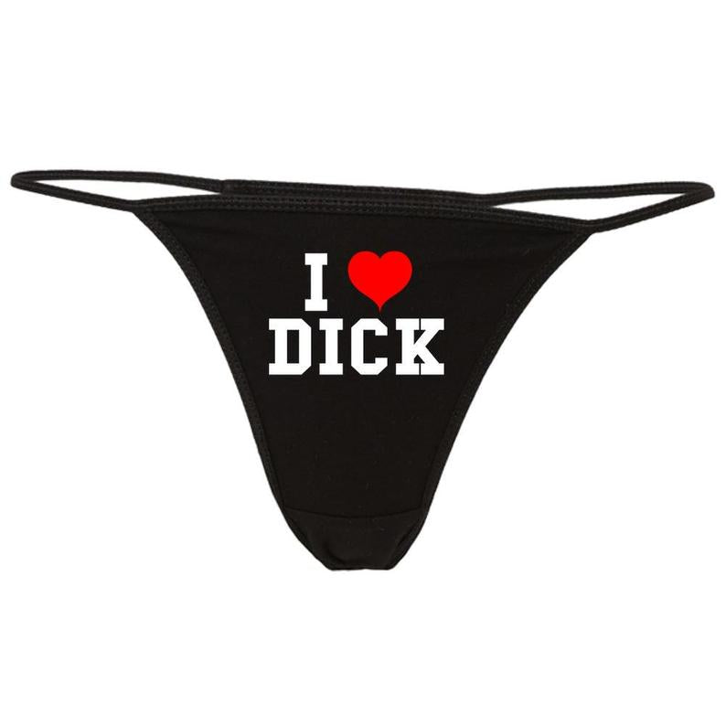 G-String mit Aufdruck „I Love Dick“