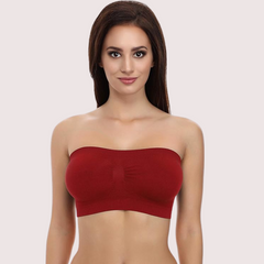 Maroon Magic Tube Bandeau Bra for Women