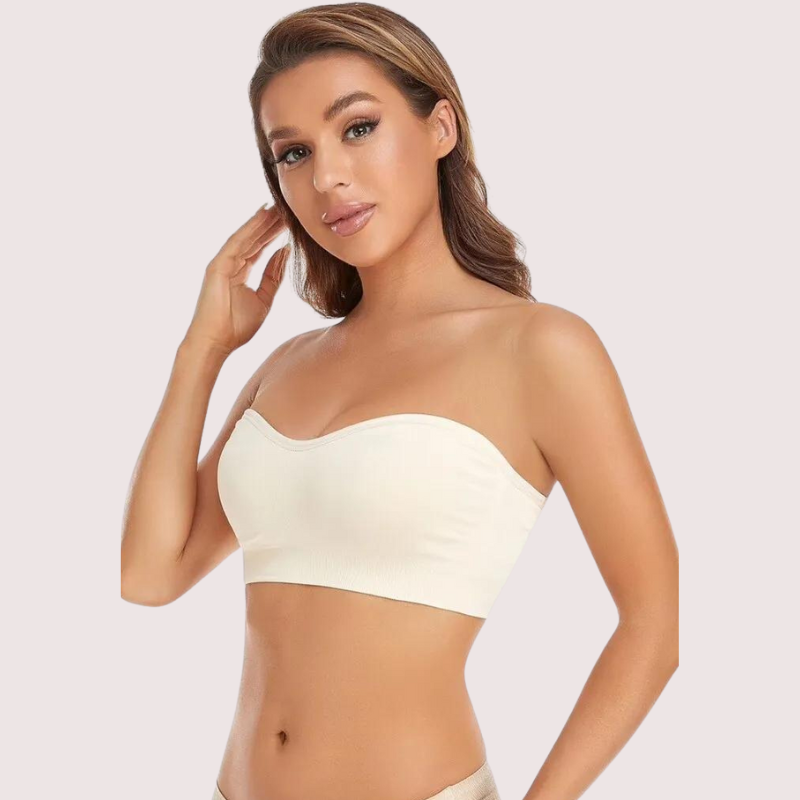 Sexy weißes Bandeau-Tube-BH-Top